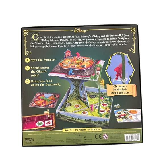 Mickey and The Beanstalk Game Funko Games Disney 2 to 4 Players 3D Game Board - Picture 6 of 10